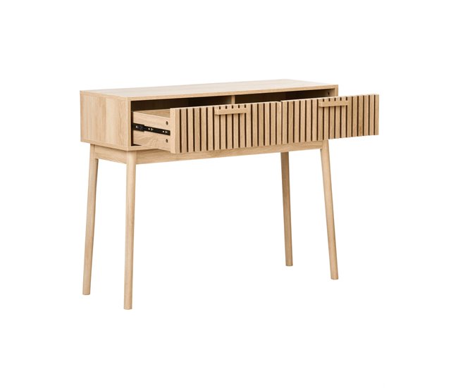 Beliani Mesa auxiliar LYNWOOD Madera Clara