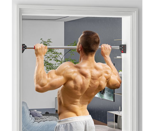 Barra de Dominadas Acero Inoxidable SPORTNOW Negro