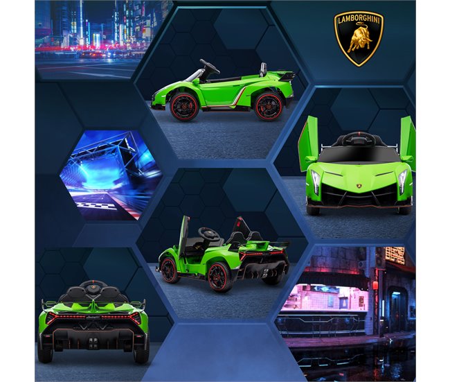 Coche Eléctrico PP, Metal HOMCOM Verde