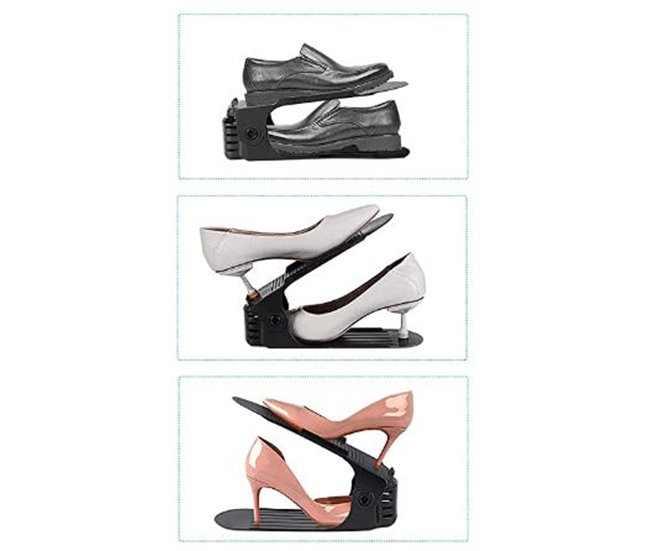 Organizador de zapatos ajustable PLASTIK Gris