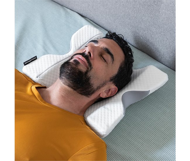 Almohada Viscoelástica Cervical para Parejas Blanco