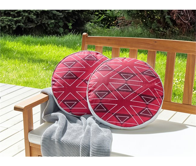 Beliani Cojín de jardín MEZZANO Fucsia