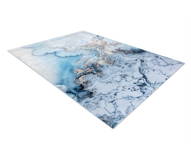 Alfombra lavable ANDRE 2248 Mármol 120x170 Azul