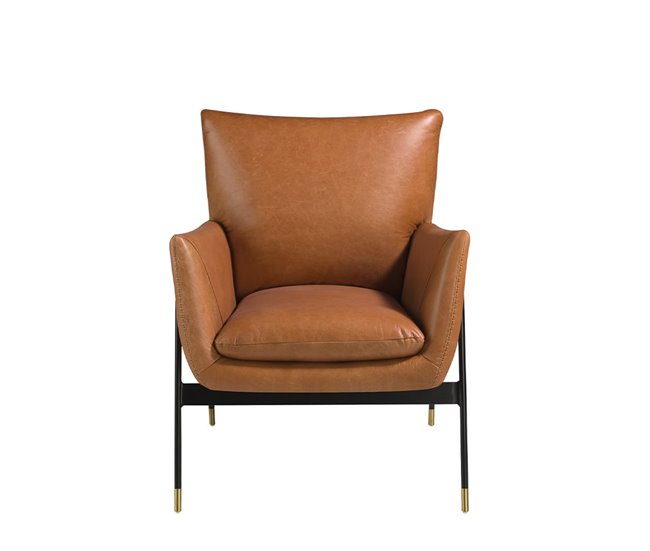 ANGEL CERDA Sillón piel marrón Marron