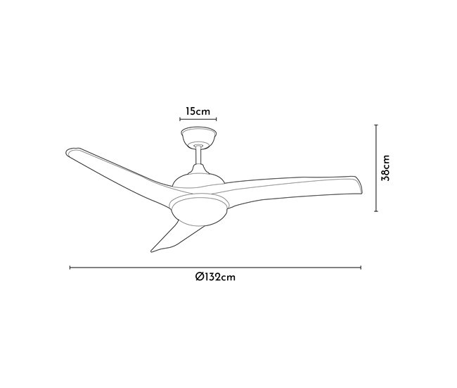 Ventilador de techo CASCAIS Saba Blanco