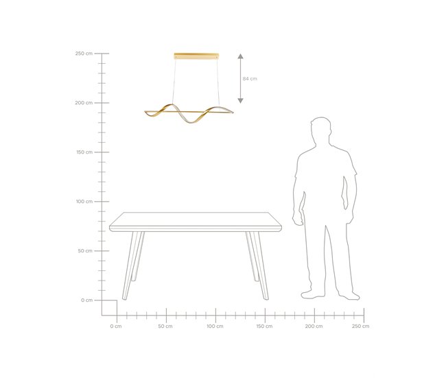 Beliani Lámpara colgante KHUTTI Dorado