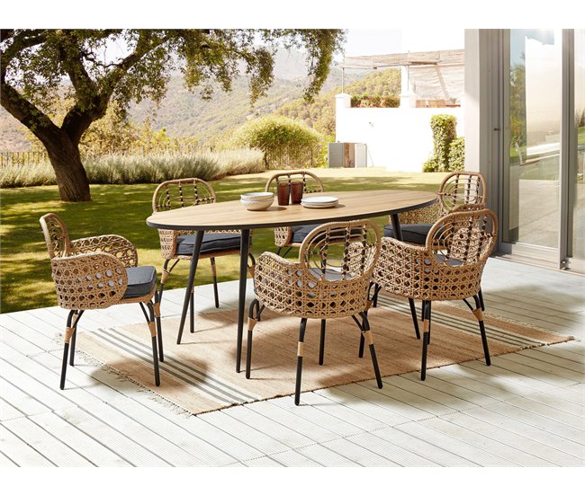 Beliani Silla de jardín PRATELLO Grafito