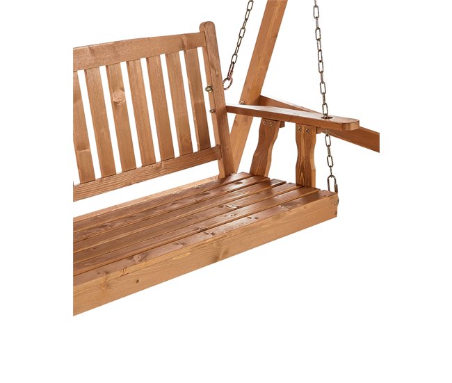 Beliani Columpio FIBBIALLA Gris/ Madera