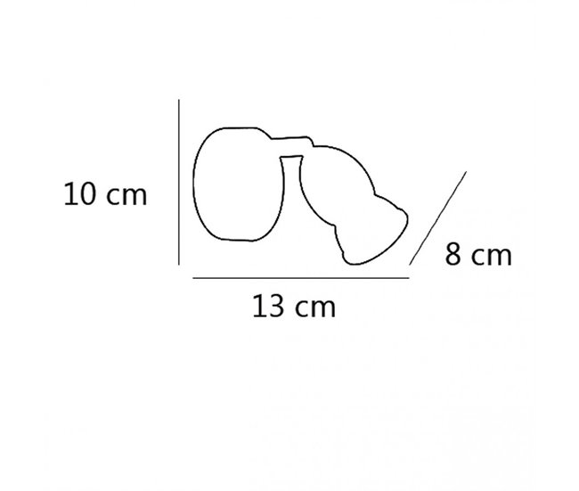 Aplique Pared Metal Serie Bala Blanco