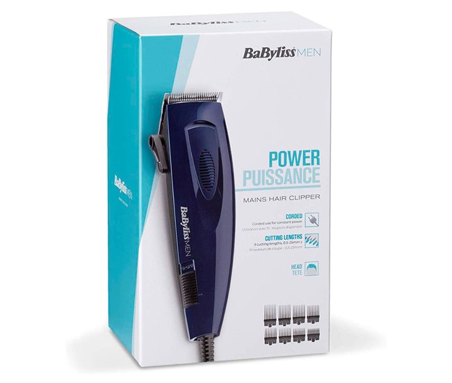 Cortapelos Babyliss E695E 8 longitudes con cable Azul