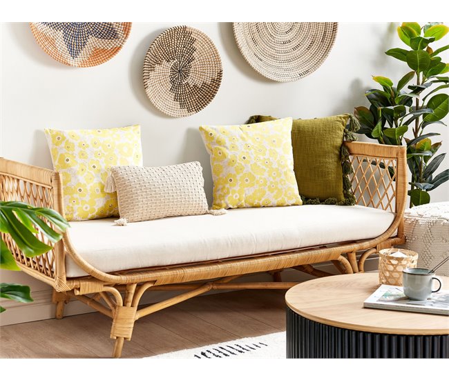 Beliani Cojín decorativo TRITELEIA 45x45 Amarillo