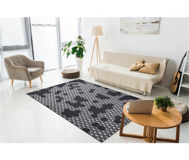 Alfombra HEOS 78547 HEXÁGONO ROMPECABEZAS 160x220 Antracita