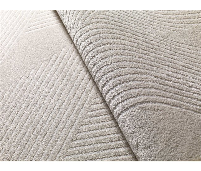 Alfombra geométrica con relieve HL-GEOMETRIC - ATTICGO 160x230 Crema
