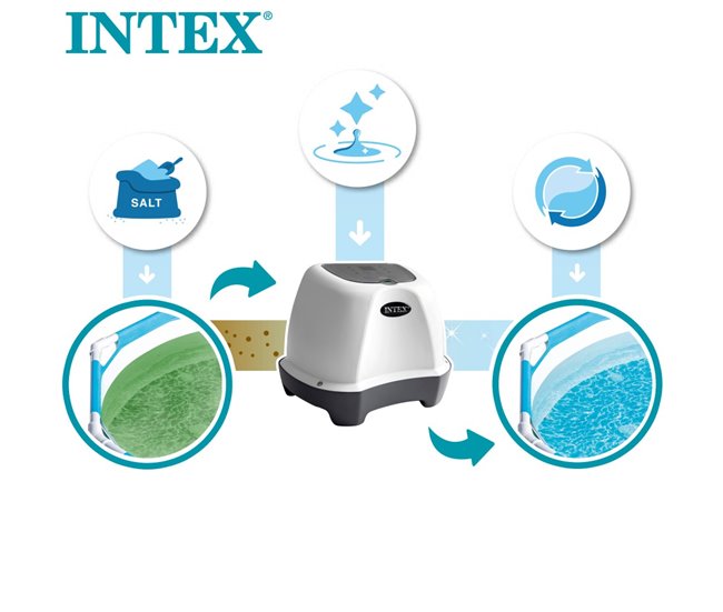 Clorador salino piscina Krystal Clear QS200 INTEX Blanco