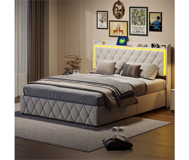 Estructura de cama Beige