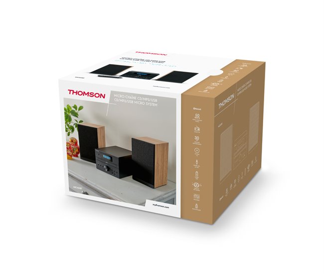 Microcadena Bluetooth Thomson Negro/ Madera