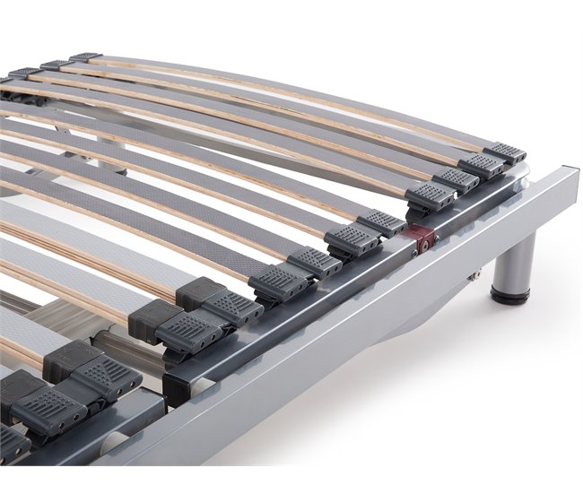 Beliani Conjunto de 2 somieres articulados eléctricos Acero COMFORT Plateado
