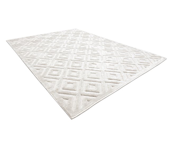 Alfombra SANTO sisal 58365A zigzag 160x220 Crema