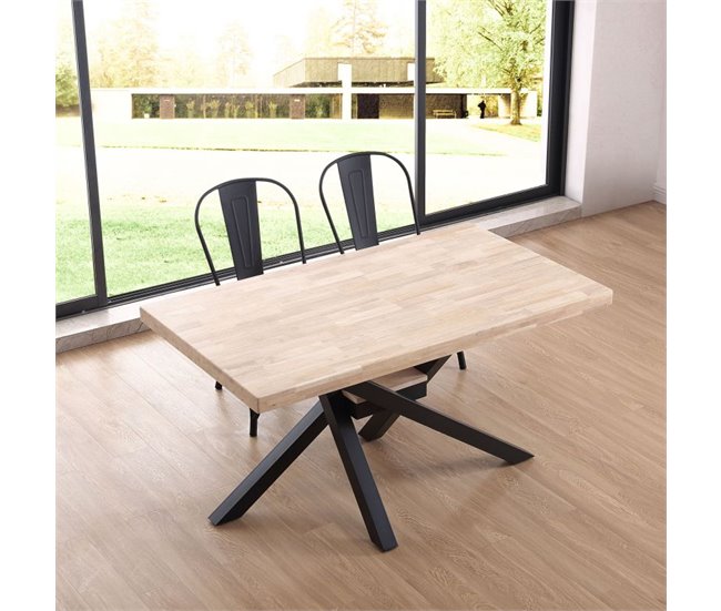 Mesa de comedor Xena 140 80x80 Roble