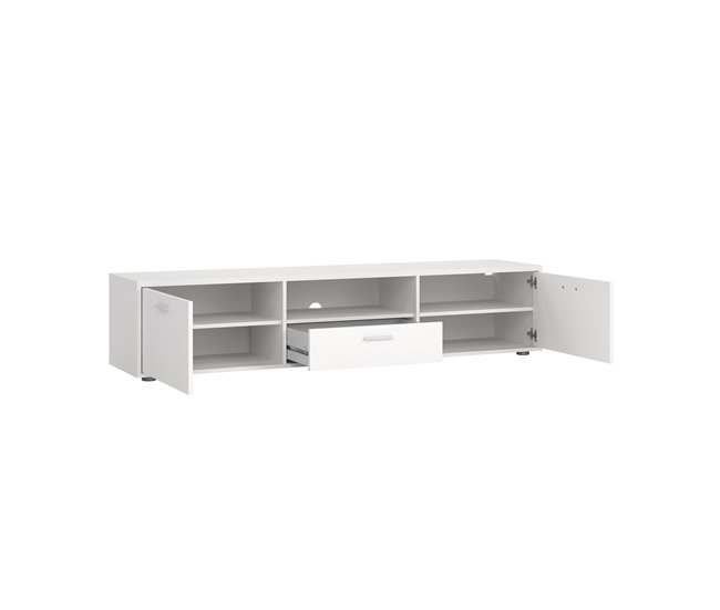 Mueble TV 177cm blanco MOKARIS Blanco