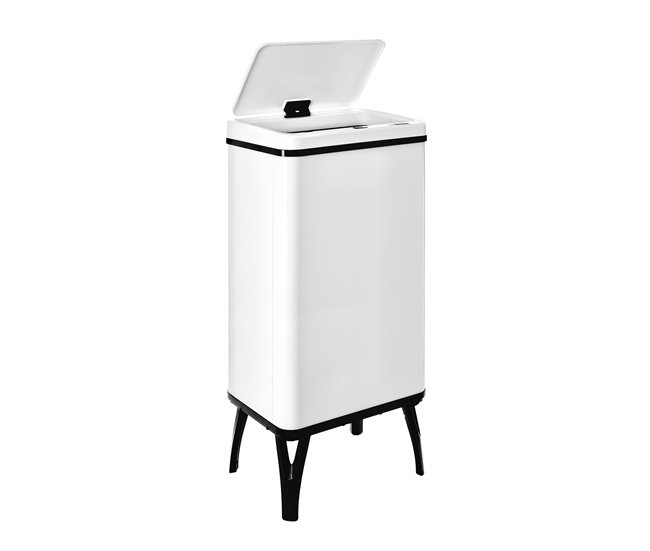 set de dos papeleras y bolsas Blanco