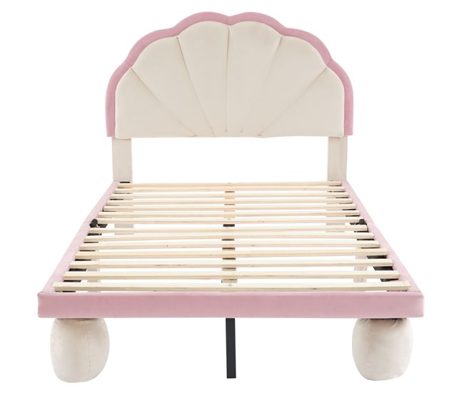 Cama infantil de terciopelo 99x210 Rosa