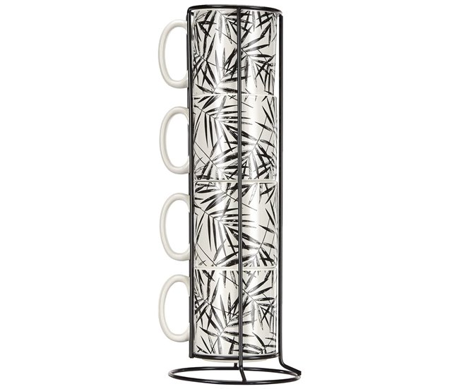 Juego de 4 Tazas Mug Negro