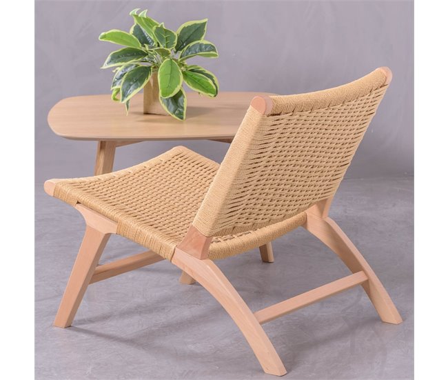 Sillón nórdico en madera de haya y cuerda ecológica - Liam Haya