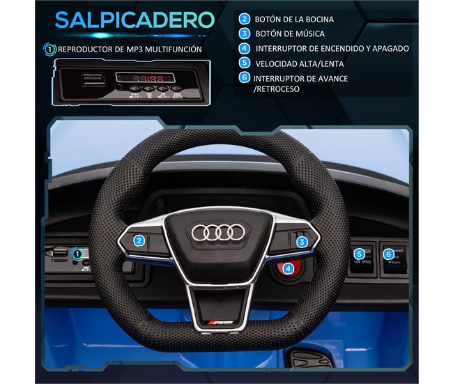 Coche Eléctrico Infantil PP, Metal HOMCOM Azul