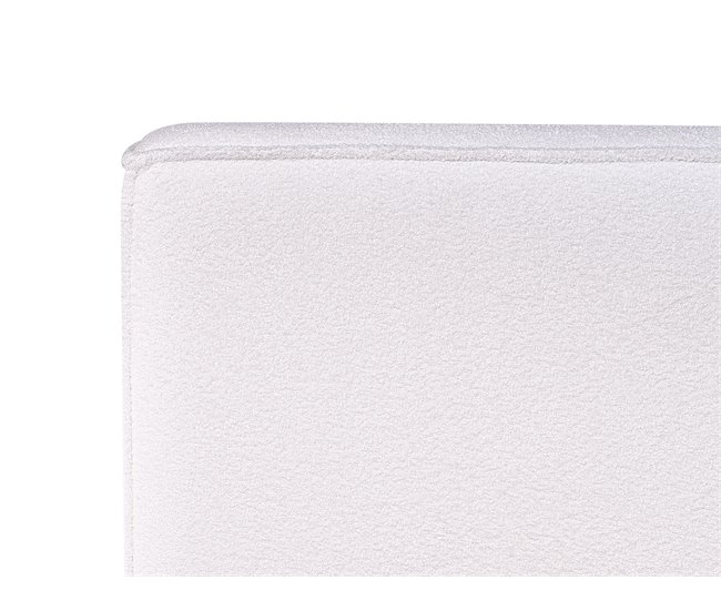 Beliani Cama con somier Bouclé LINARDS 230x242 Blanco