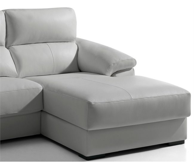 Chaise longue piel WILLY Gris