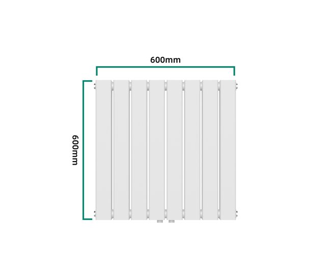 Radiador de panel Nore de Diseño doble capa plano acero Blanco
