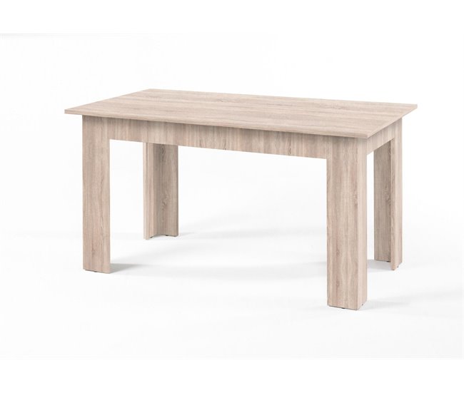 Pack Mesa Fija de Comedor o Cocina + 4 Sillas Nordic 138x80 Blanco/ Negro