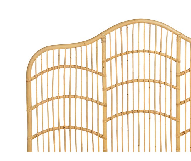 Beliani Cama Ratán DOMEYROT 187x207 Marron