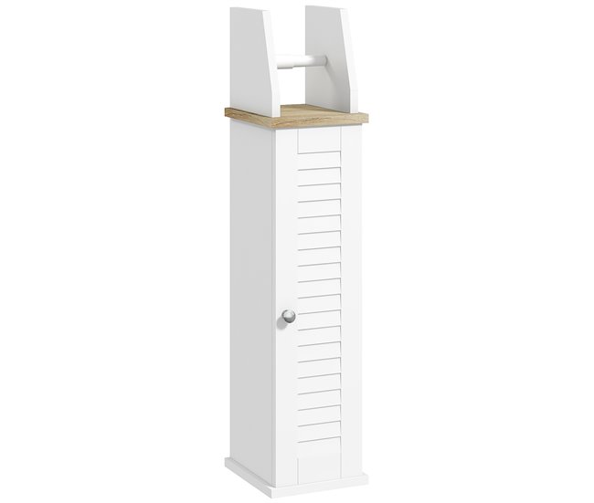 Armario de Baño MDF kleankin, hogar - baño 18 Blanco
