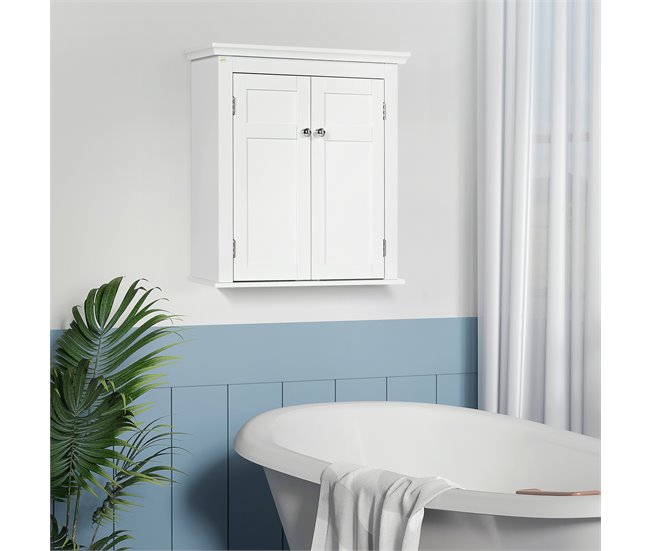 Armario de Pared MDF kleankin, hogar - baño Blanco