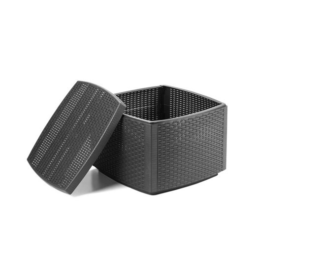 Mesa de centro-baúl de exterior Kilu Gris Oscuro