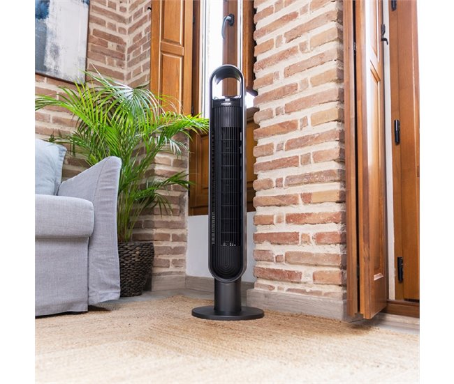 Ventilador de torre EnergySilence 9190 SkyLine Ionic Connected Cecotec Negro