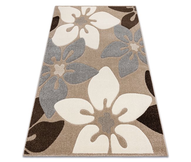 Alfombra FEEL 1602/15055 Flores 180x270 Marron Claro
