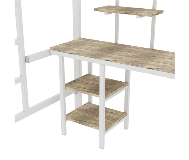 Cama alta para niños 95x204 Blanco