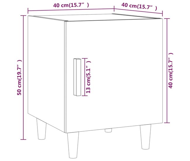 2 Mesitas de Noche 40 Blanco