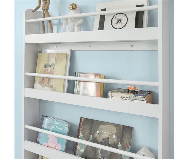 Estantería de Pared Infantil KMB08-W SoBuy Blanco