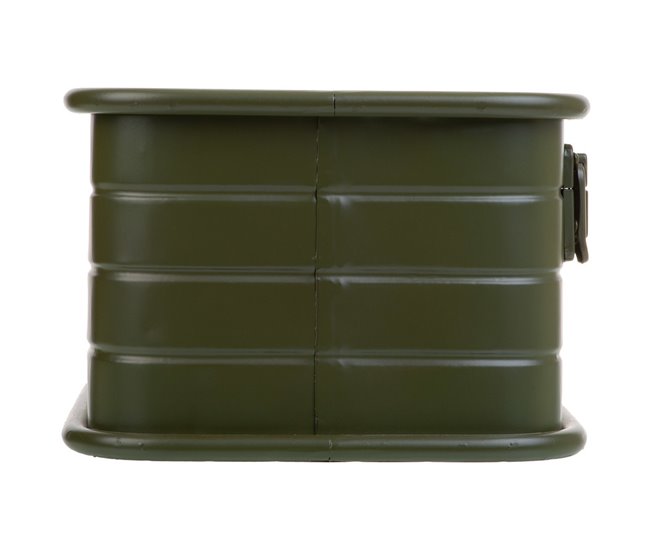 Cesto rectangular de metal impreso Verde