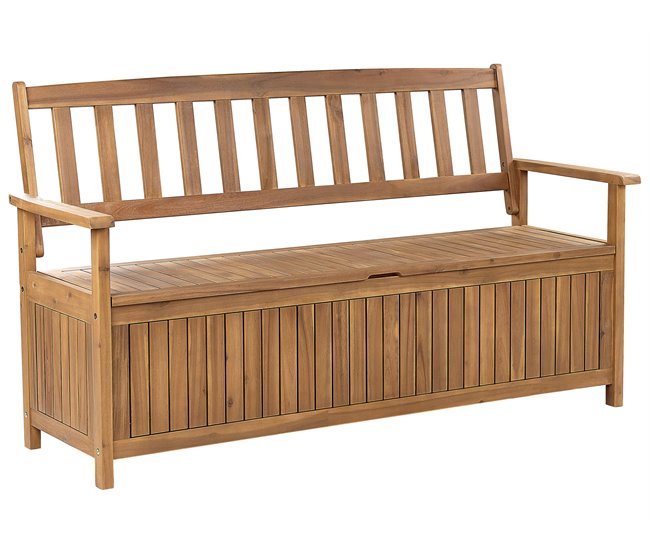 Beliani Banco Madera de acacia SOVANA Marron