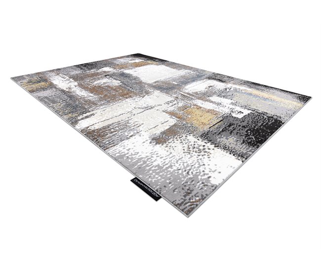 Alfombra DE LUXE moderna 633 Abstracción - Structural 140x190 Crema