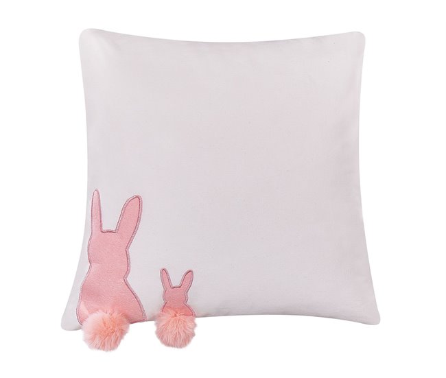 Beliani Cojín decorativo PHLOX Blanco