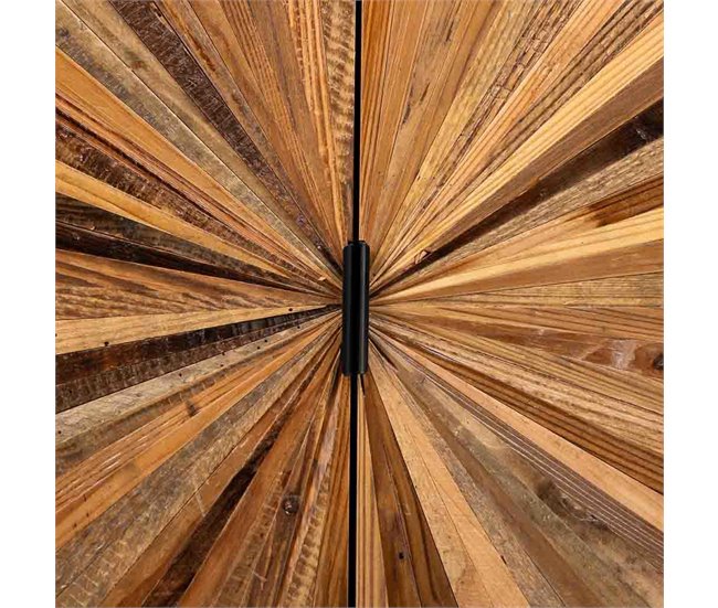 Armario de madera y metal de 2 puertas Negro