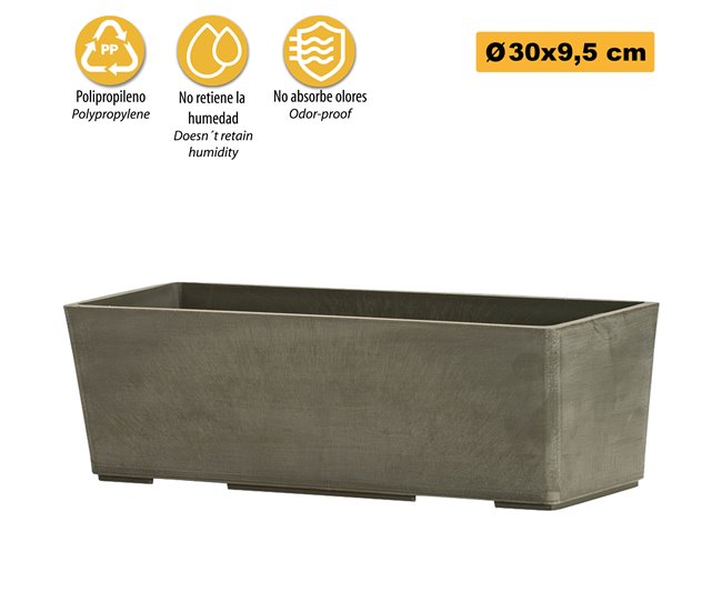 Jardinera 30 cm Gris Claro
