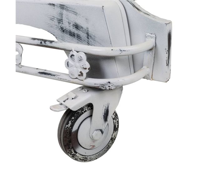 Sofá tuk tuk de metal y tapizado Blanco