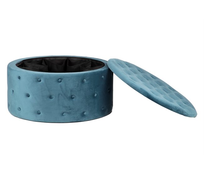 Puff Metal Adda Home Azul